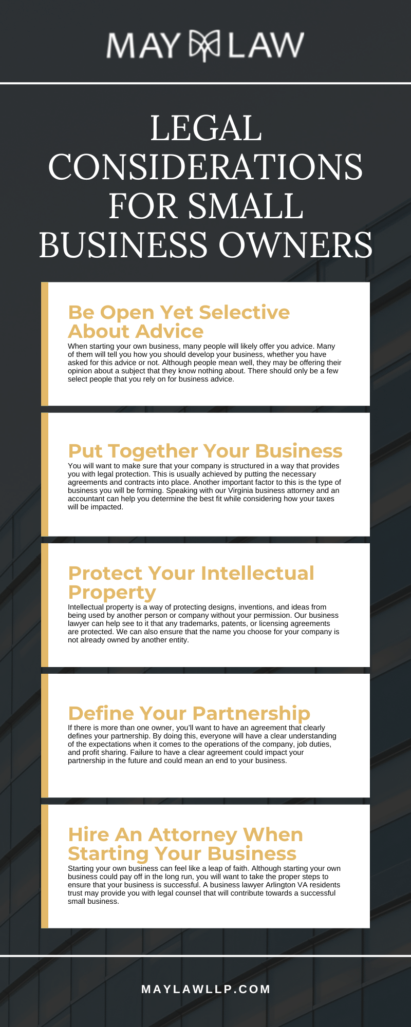 Legal Considerations For Small Business Owners Infographic