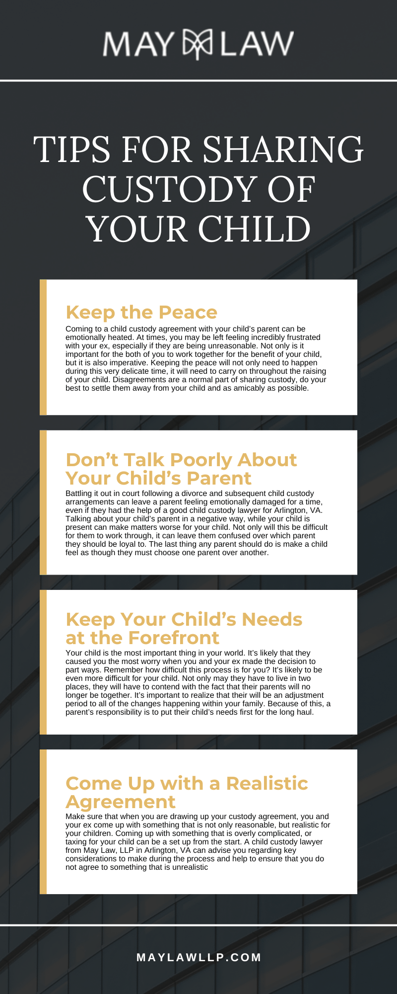 Tips for Sharing Custody of Your Child Infographic